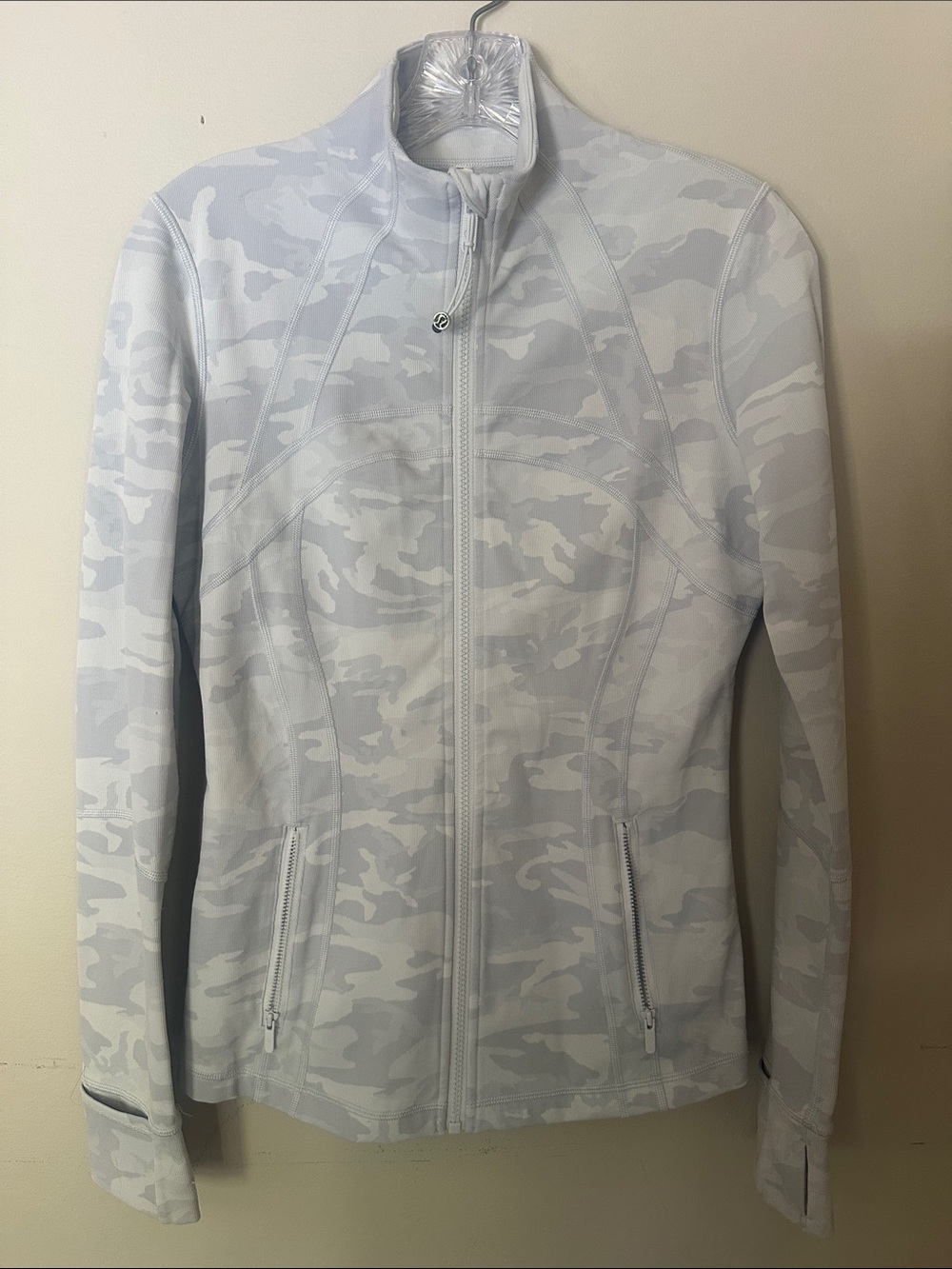 lululemon athletica White & Light Gray Camo Bomber Jacket